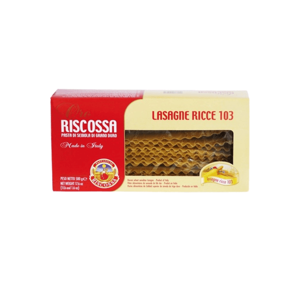 Macarrão Riscossa Lasagne Rice Caixa 500g