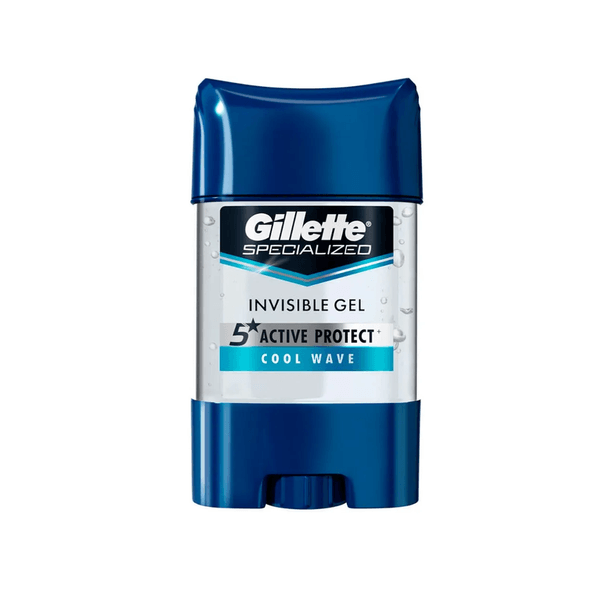 Desodorante em Gel Gillette Specialized Clear Cool Wave Embalagem 82g