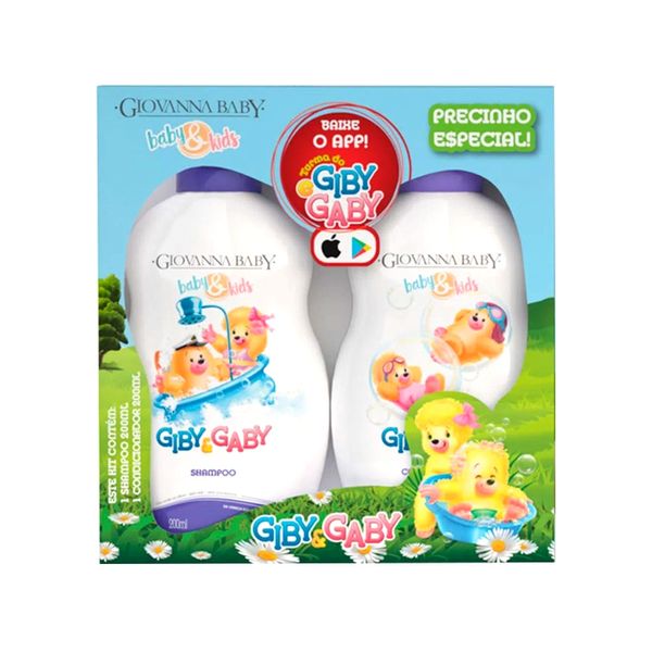 Kit Infantil GIOVANNA BABY Shampoo 200ml e Condicionador 200ml Turma do Giby e Gaby