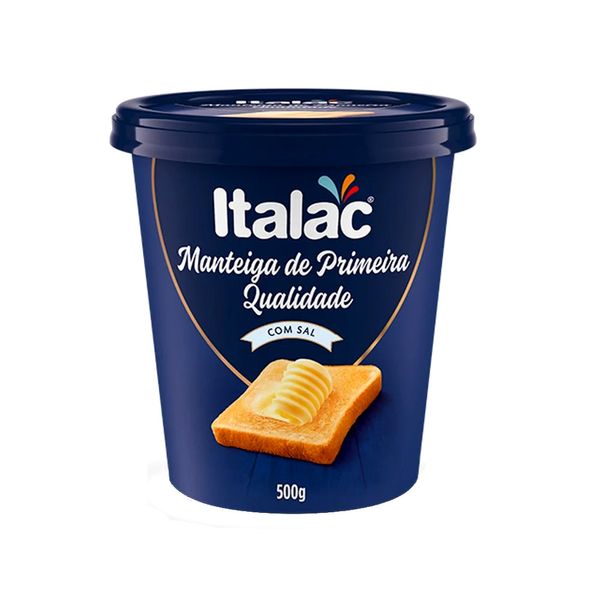 Manteiga de Primeira Qualidade ITALAC Com Sal pote 500g