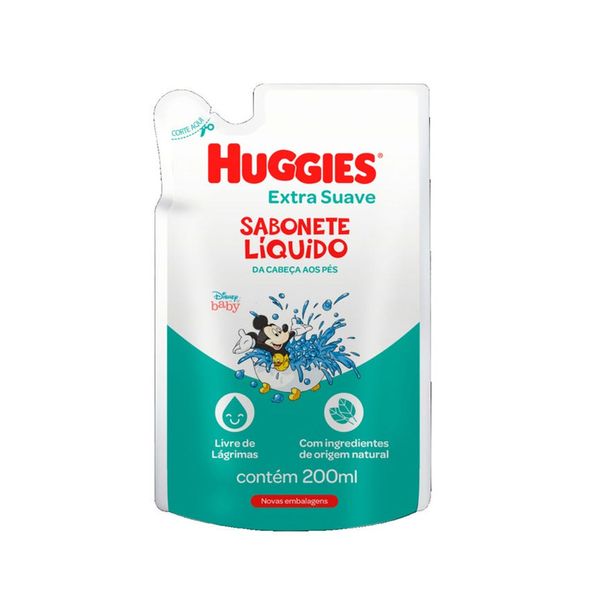 Sabonete Líquido HUGGIES Extra Suave Refil 200ml