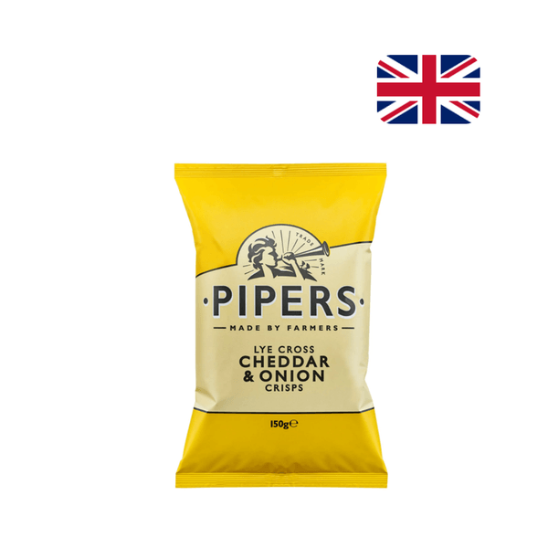 Batata Britânico Palha Pipers Cheddar & Onion Embalagem 150g