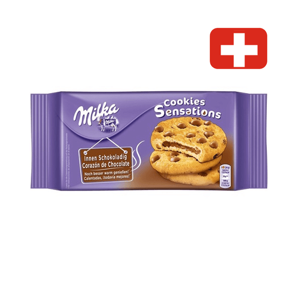 Biscoito Cookies Suíço Milka Sensations Chocolate ao Leite Embalagem 156g