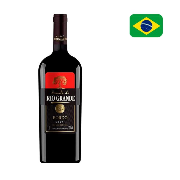 Vinho Tinto Brasileiro RIO GRANDE Bordo Suave Garrafa 1L