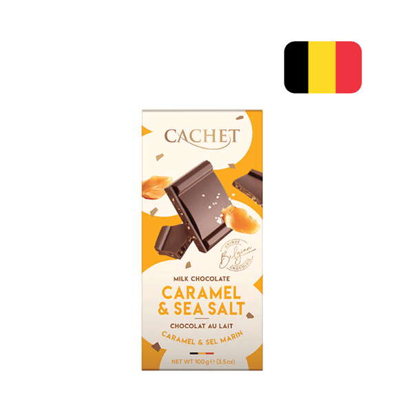 Chocolate Belga em Barra Ao Leite Cachet com Caramelo Embalagem 100g