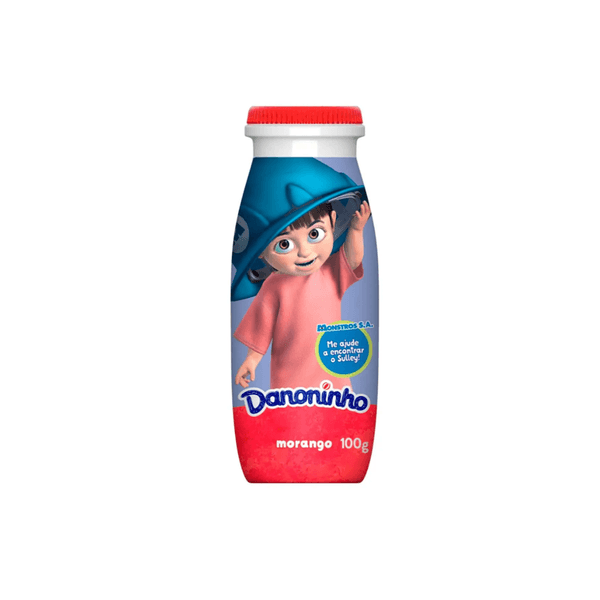 Iogurte Infantil Integral Danoninho Sabor Morango Embalagem 100g