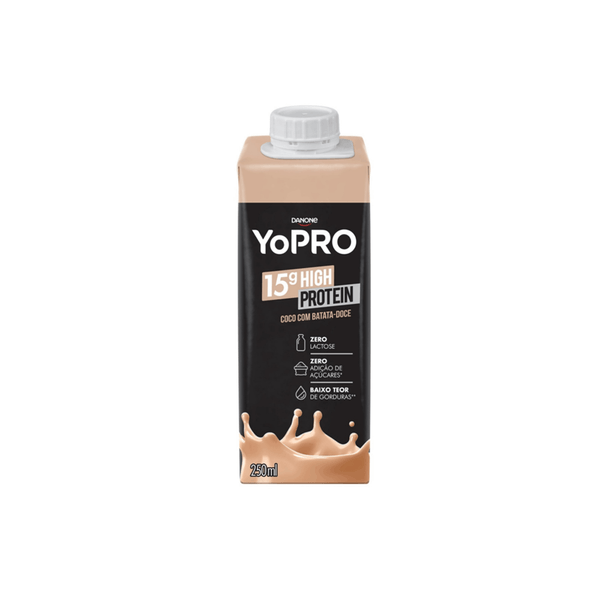 Bebida Láctea Yopro Coco e Batata Doce Embalagem 250ml