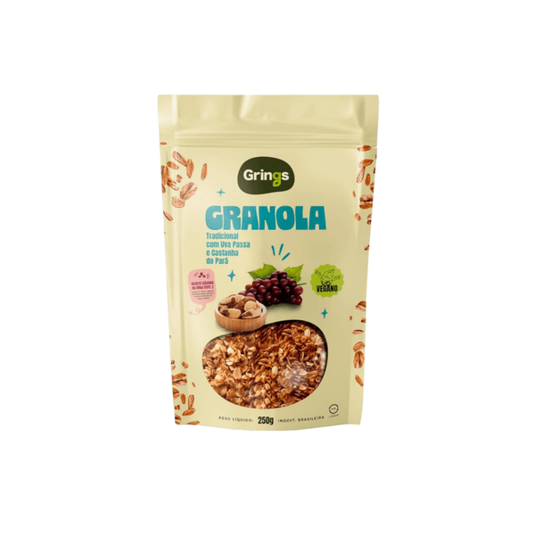 Cerealle Granola Vegano Grings Tradicional Embalagem 250g