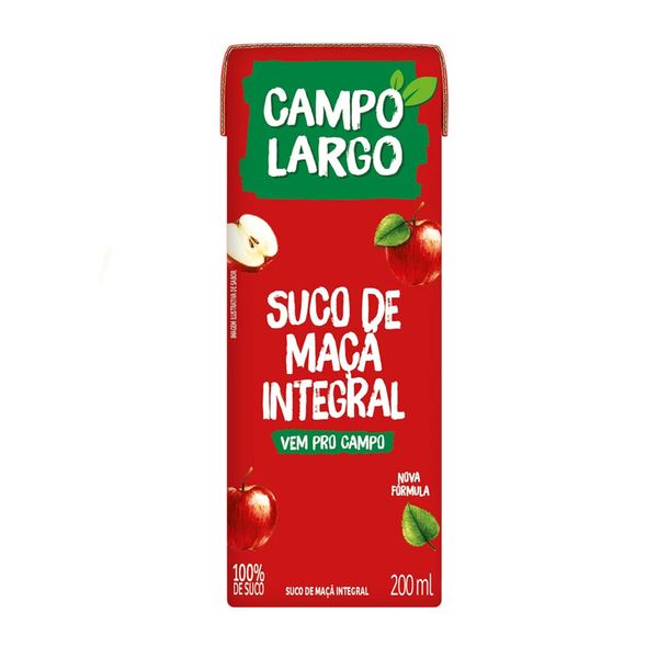 Suco Integral CAMPO LARGO Maçã Caixa 200ml