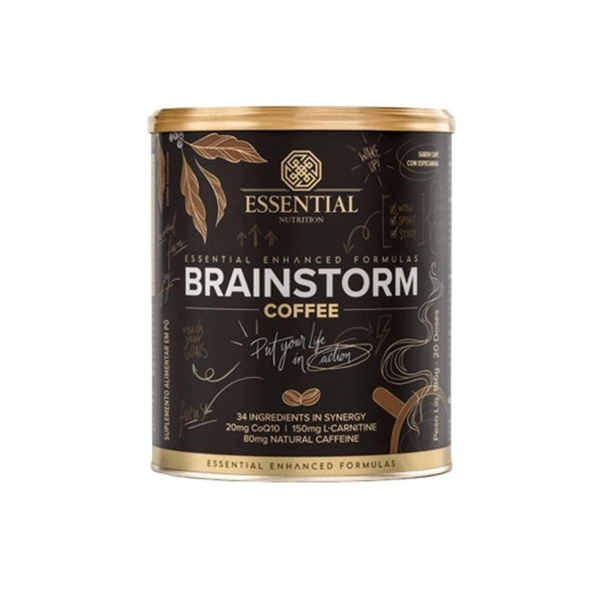 Suplemento Alimentar Essential Nutrition Brainstorm Café Lata 184g