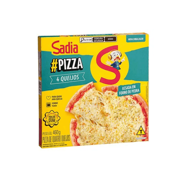 Pizza Congelado Sadia Sabor 4 Queijos Caixa 460g