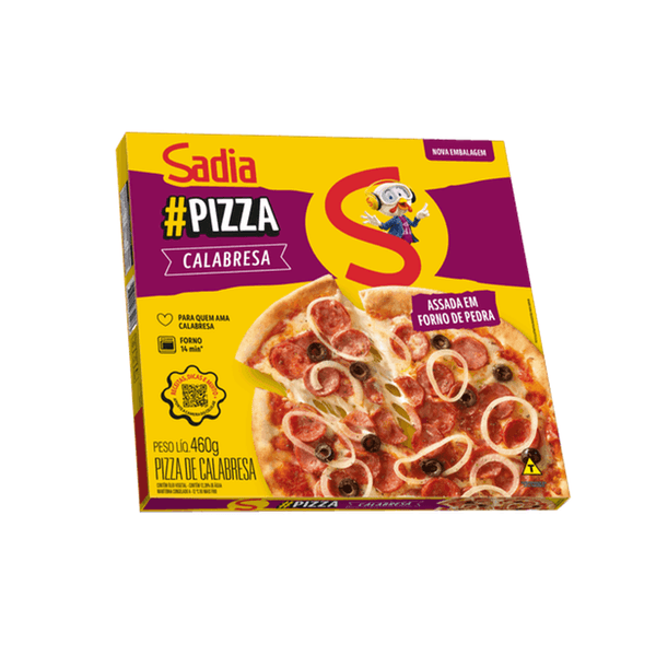 Pizza Congelada Sadia Sabor Calabresa Caixa 460g