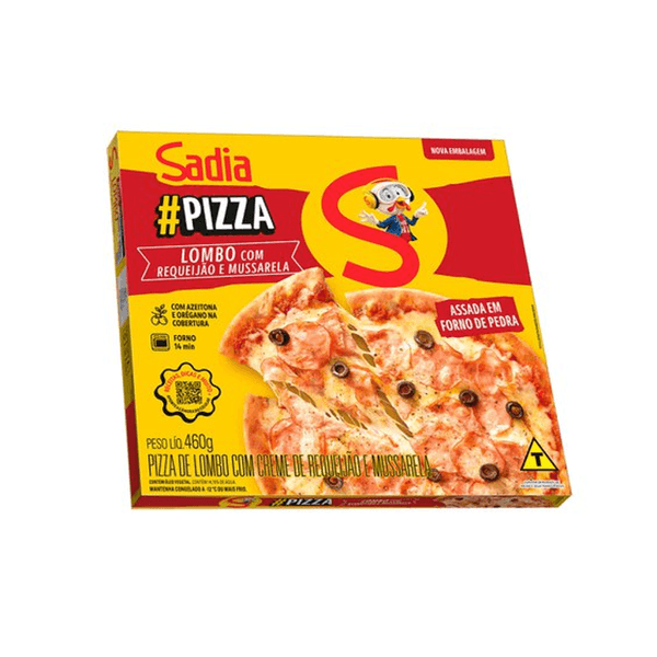 Pizza Congelada Sadia Lombo Catupiry com Requeijão e Mussarela Caixa 460g