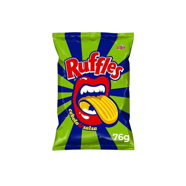 Batata Ruffles Elma Chips Sabor Cebola & Salsa Embalagem 76g