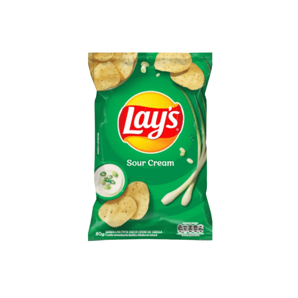 Batata Palha Lays Sabor Sour Cream Embalagem 80g