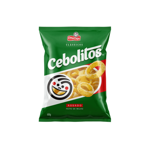 Salgadinho de Milho Elma Chips Cebolitos Clássicos Embalagem 60g