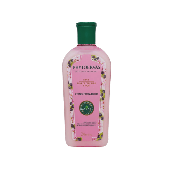 Condicionador Uso Diário Phytoervas Lisos Flor de Cerejeira & Açaí Embalagem 250ml