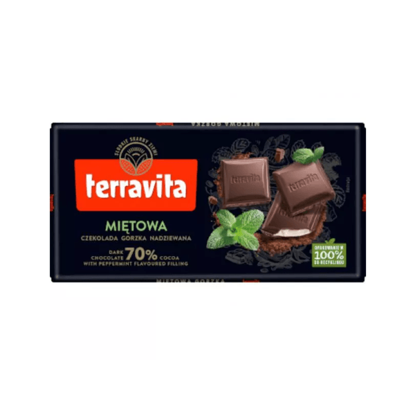 Chocolate em Barra Terravita 70% Cacau Mietowa Embalagem 100g