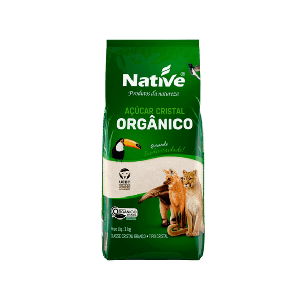 Açúcar Cristal Native Orgânico Claro Embalagem 1kg