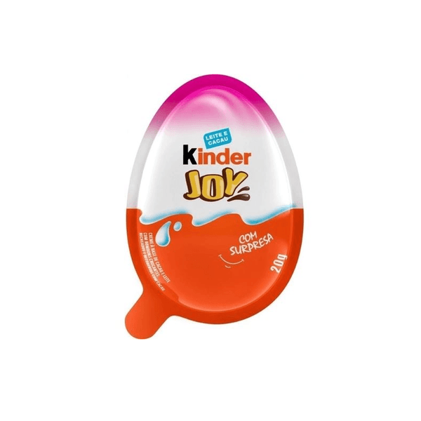 Chocolate Kinder Joy com Surpresa Cor Rosa Embalagem 20g