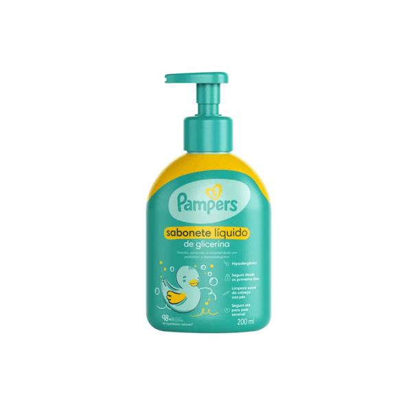 Sabonete Líquido Infantil Pampers Glicerina Embalagem 200ml