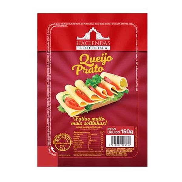 Queijo Fatiado HACIENDAS Prato Pacote 150g