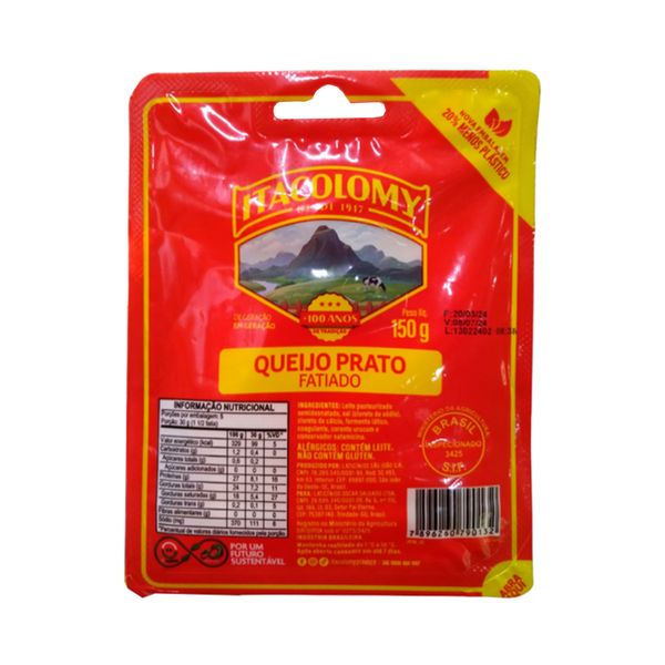 Queijo Prato ITACOLOMY Fatiado Pacote 150g