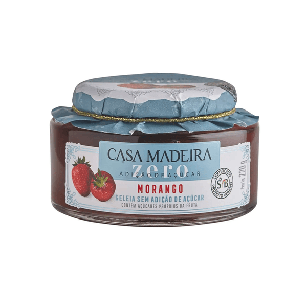 Geleia Zero Adição de Açúcares Casa Madeira Sabor Morango Pote 220g