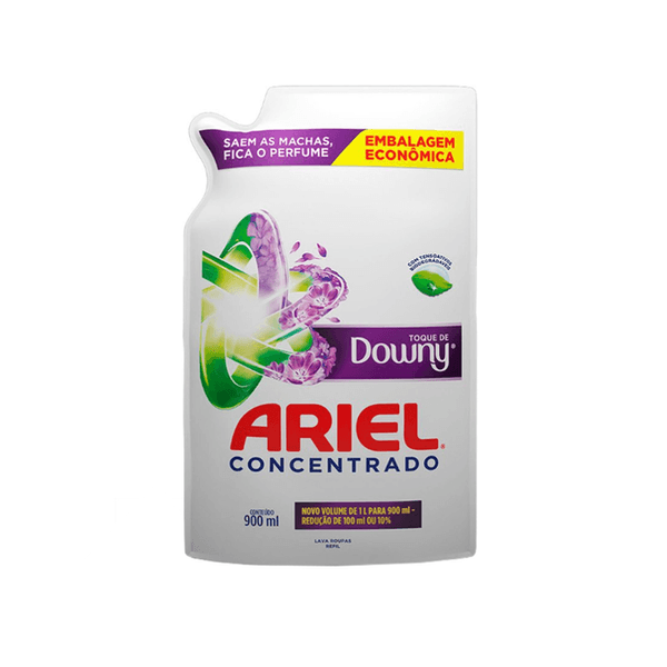 Lava Roupas Líquido Concentrado ARIEL Toque Downy Embalagem Econômica 900ml