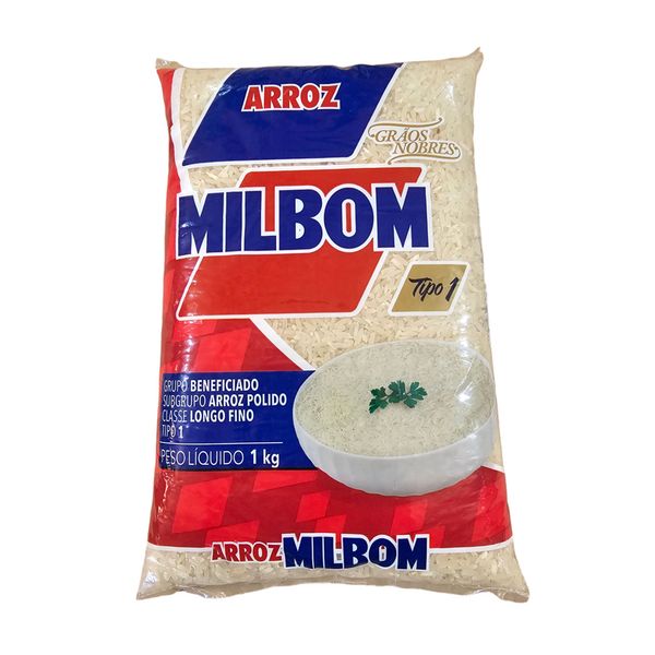 Arroz Branco Polido MILBOM Tipo 1 Pacote 1kg