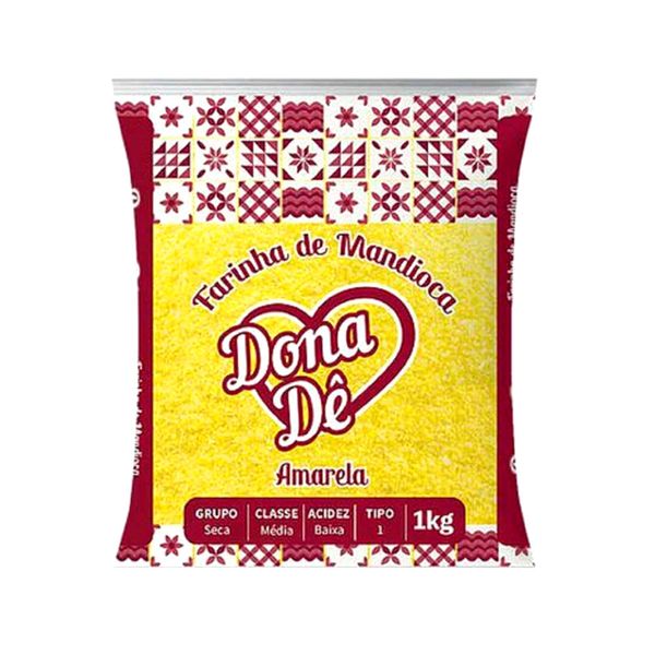 Farinha de Mandioca DONA DÊ Amarela pacote 1kg