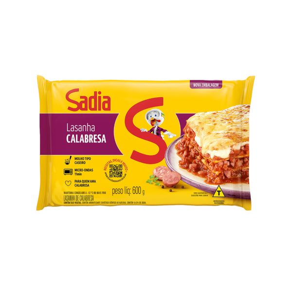 Lasanha SADIA Calabresa Pacote 600g