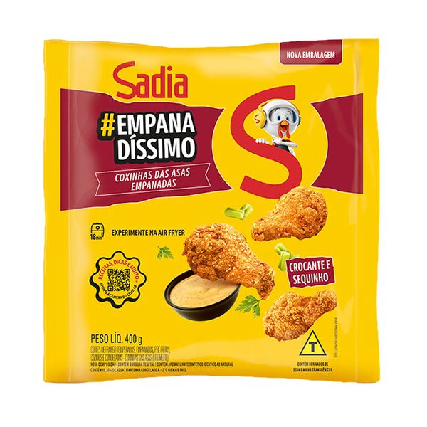 Empanado de Frango Coxinha da Asa Sadia Pacote 400g