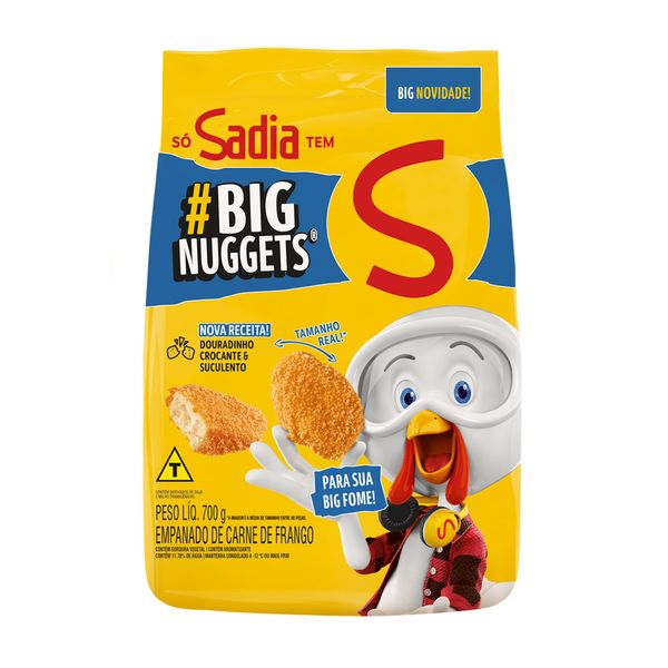 Empanado de Frango Tradicional Sadia Nuggets Embalagem Econômica Pacote 700g