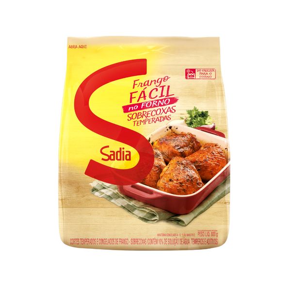 Sobrecoxa temperada Frango Fácil Sadia 800g