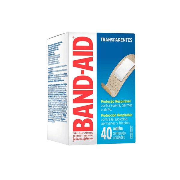 Band-Aid Curativos Transparentes Johnson & Johnson Caixa com 40 Unidades Band-Aid Curativos Transparentes Johnson & Johnson  Caixa com 40 Unidades