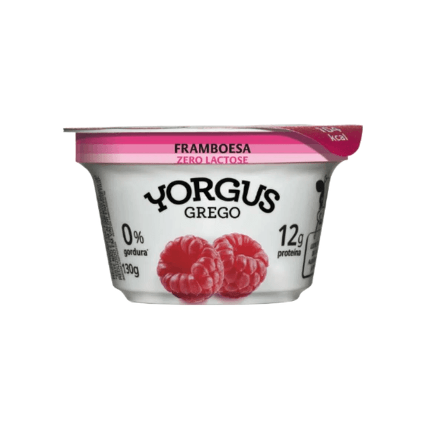 Iogurte Desnatado Grego Framboesa Zero Lactose Pote 130g