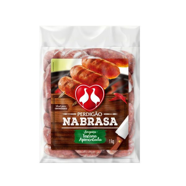 Linguiça Toscana Apimentada PERDIGÃO Na Brasa Pacote 1kg Linguiça Toscana Apimentada PERDIGÃO Na Brasa Pacote 1kg