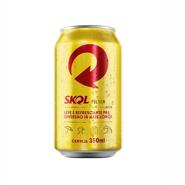 Cerveja Skol Pilsen Lata 350ml Cerveja Pilsen SKOL Lata 350ml