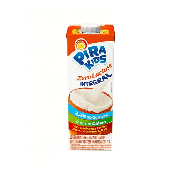 Leite Líquido UHT PIRA KIDS Integral Zero Lactose Caixa 1L