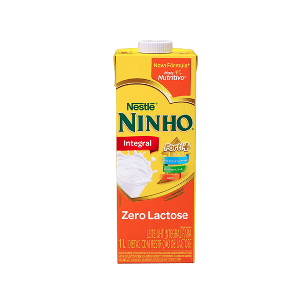 Leite Líquido UHT NINHO Forti Integral Zero Lactose Nestlé Caixa 1L