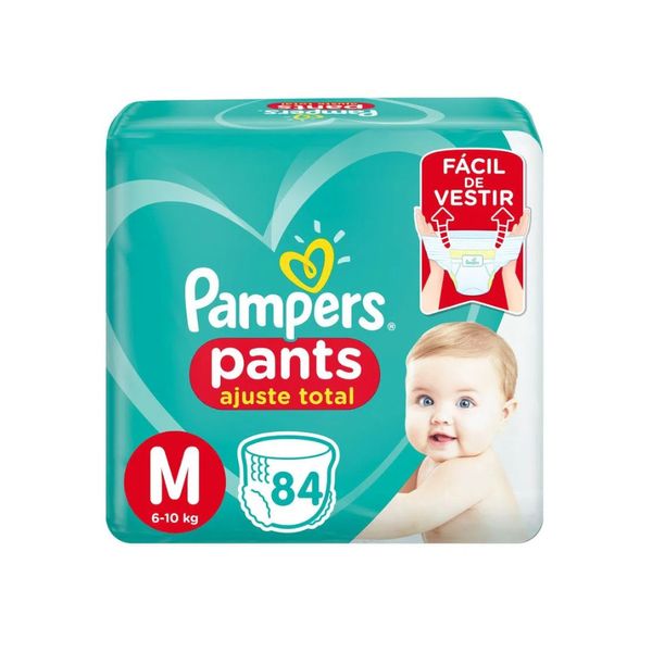 Fralda descártavel Infantil PAMPERS Pants M ajuste total 84un