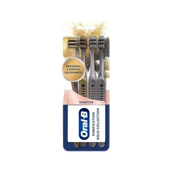 Escova Dental ORAL-B Purification Gold Collection 4un