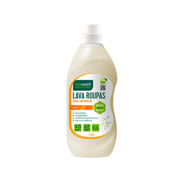 Lava Roupas Líquido Seper Concentrado BioWash Citrus Embalagem 1L