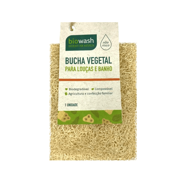 Bucha Vegetal para Louças e Banho BioWash Embalagem 1 Unidade