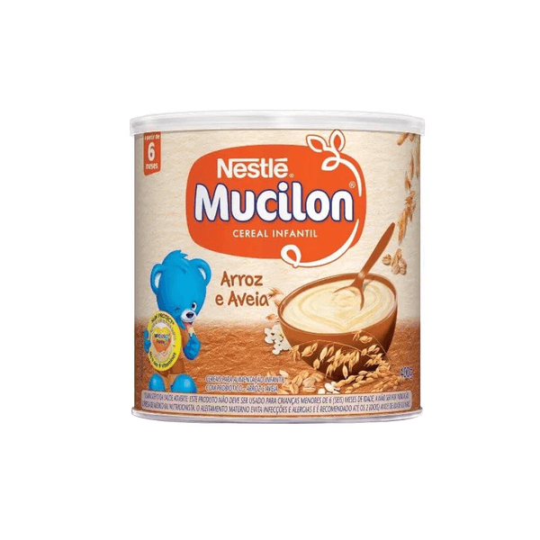 Mucilon Infantil Nestlé com Arroz e Aveia Lata 400g