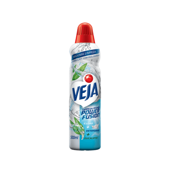 Limpeza Pesada Veja Power Fusion Cloro, Detergente e Eucalipto Embalagem 500ml