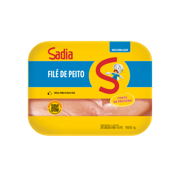 Filé de Peito de Frango Sadia Bandeja 1kg Filé de Peito de Frango Sadia Bandeja 1kg
