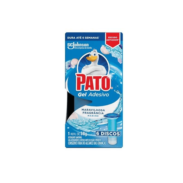 Detergente Sanitário Pato Gel Adesivo Marine com 6 Discos