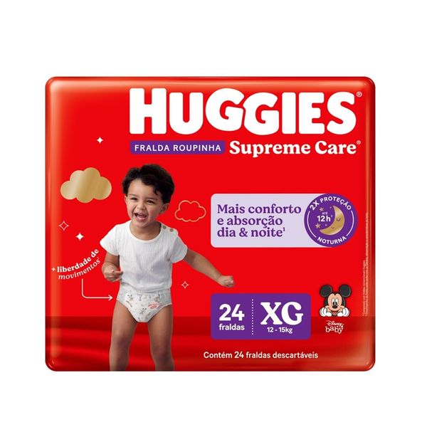 Fralda Descartável Infantil Roupinha Huggies Supreme Care Tamanho XG Contém 24 Unidades Fralda Descartável Infantil Roupinha Huggies Supreme Care  Tamanho XG Contém 24 Unidades